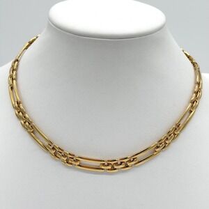 Vintage‎ Monet Gold Tone Link Necklace Signed w/ Original Tag Monet NYC